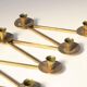Lars Holmstrom Margareta brass candlestick for Arvika 11 candles 1940s