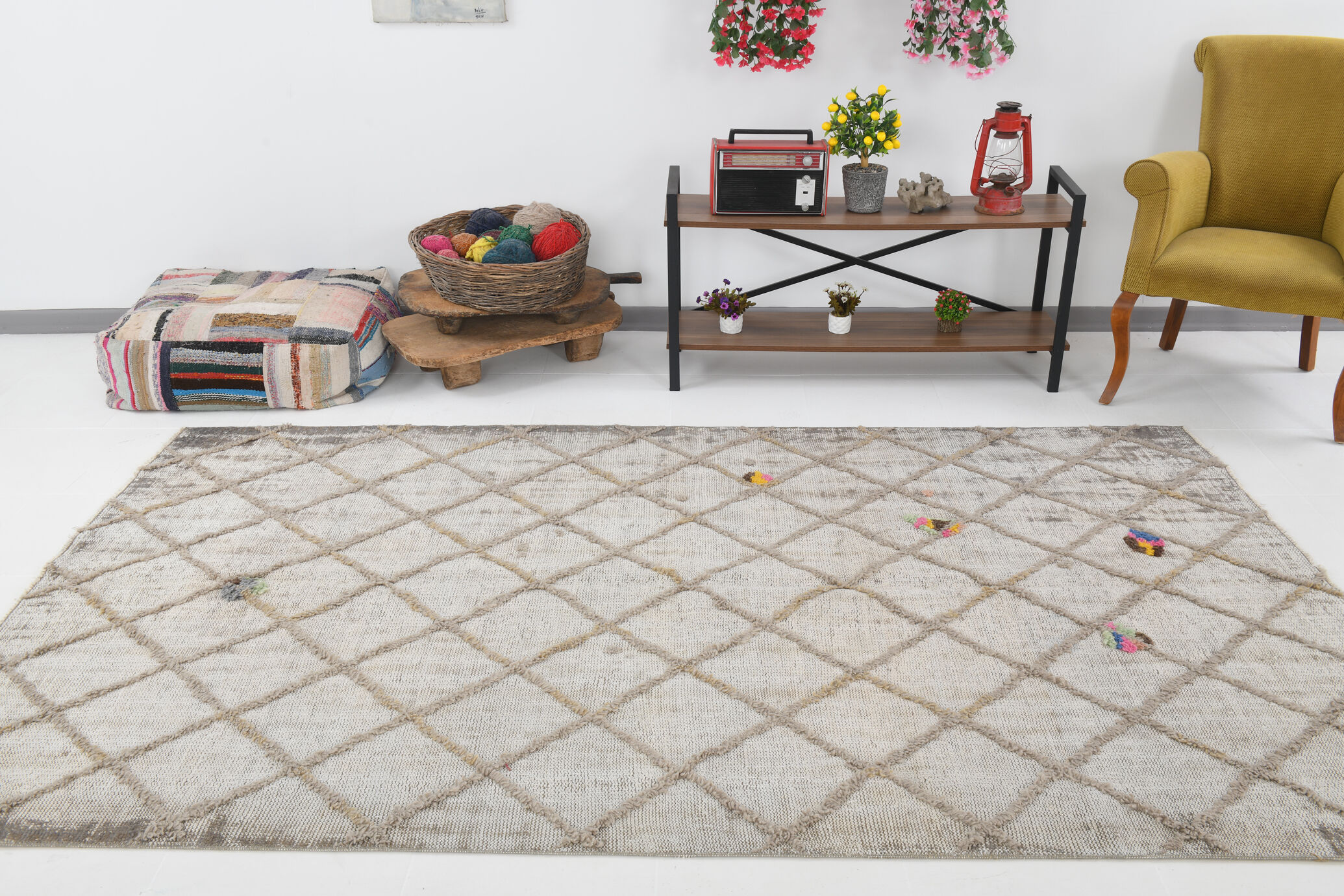 Scandinavian Wool Vintage Rug,286x172Cm