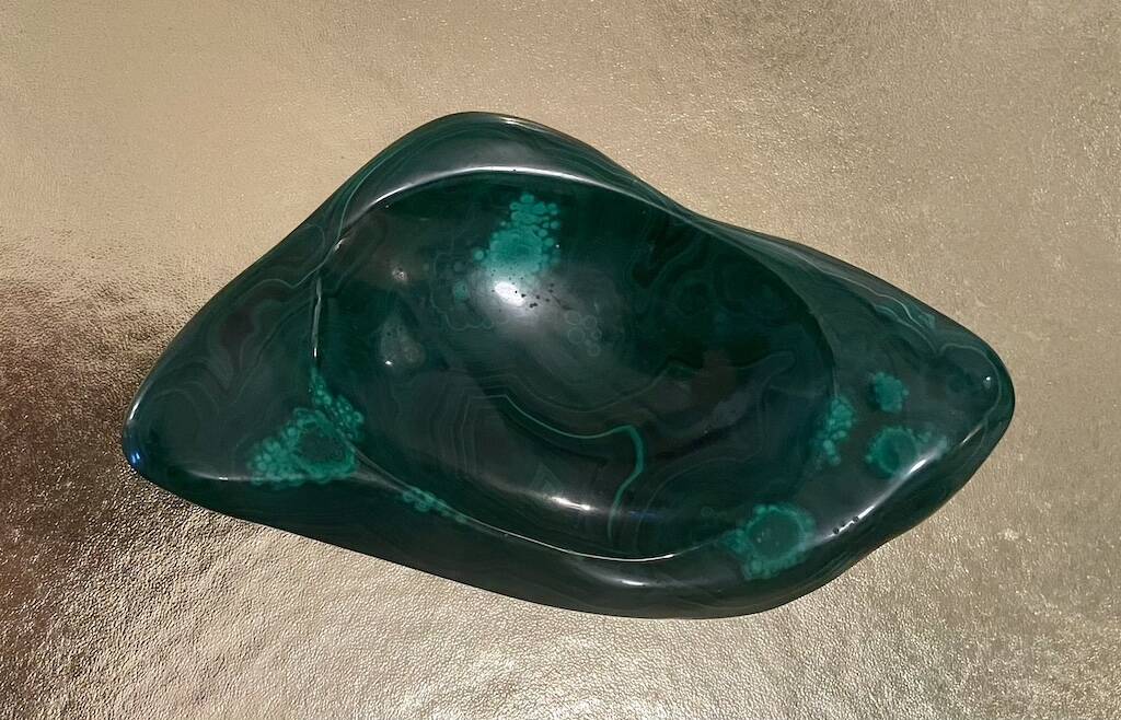 malachite pocket emptier or ashtray