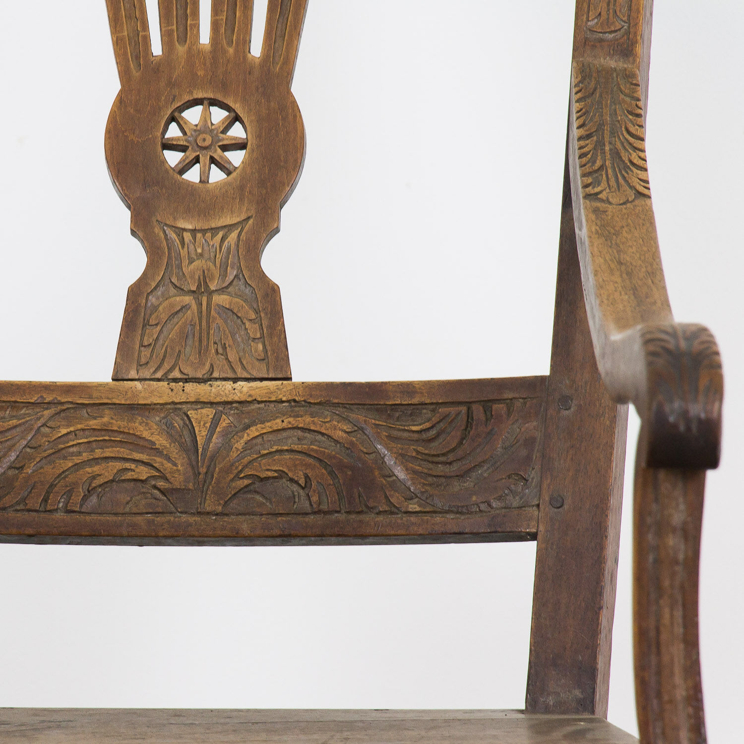 Antique oak armchair