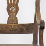Antique oak armchair