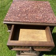 Chevet bois et marbre rose XIXème style Henri II