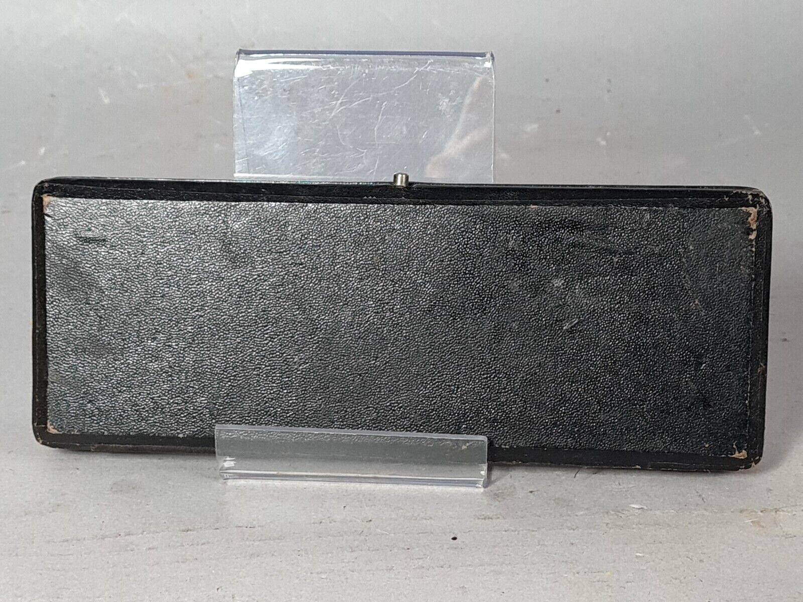 Antique English silver plated and wood dessert service cutlery B522