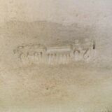 White ceramic washbasin, 1950