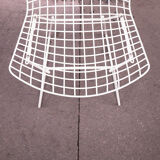 White Wire chair with original cake by Harry Bertoia - Knoll - Vintage