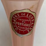 Pink opaline single-flower vase