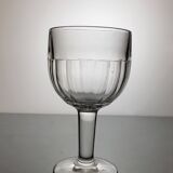 6 molded glass wine glasses