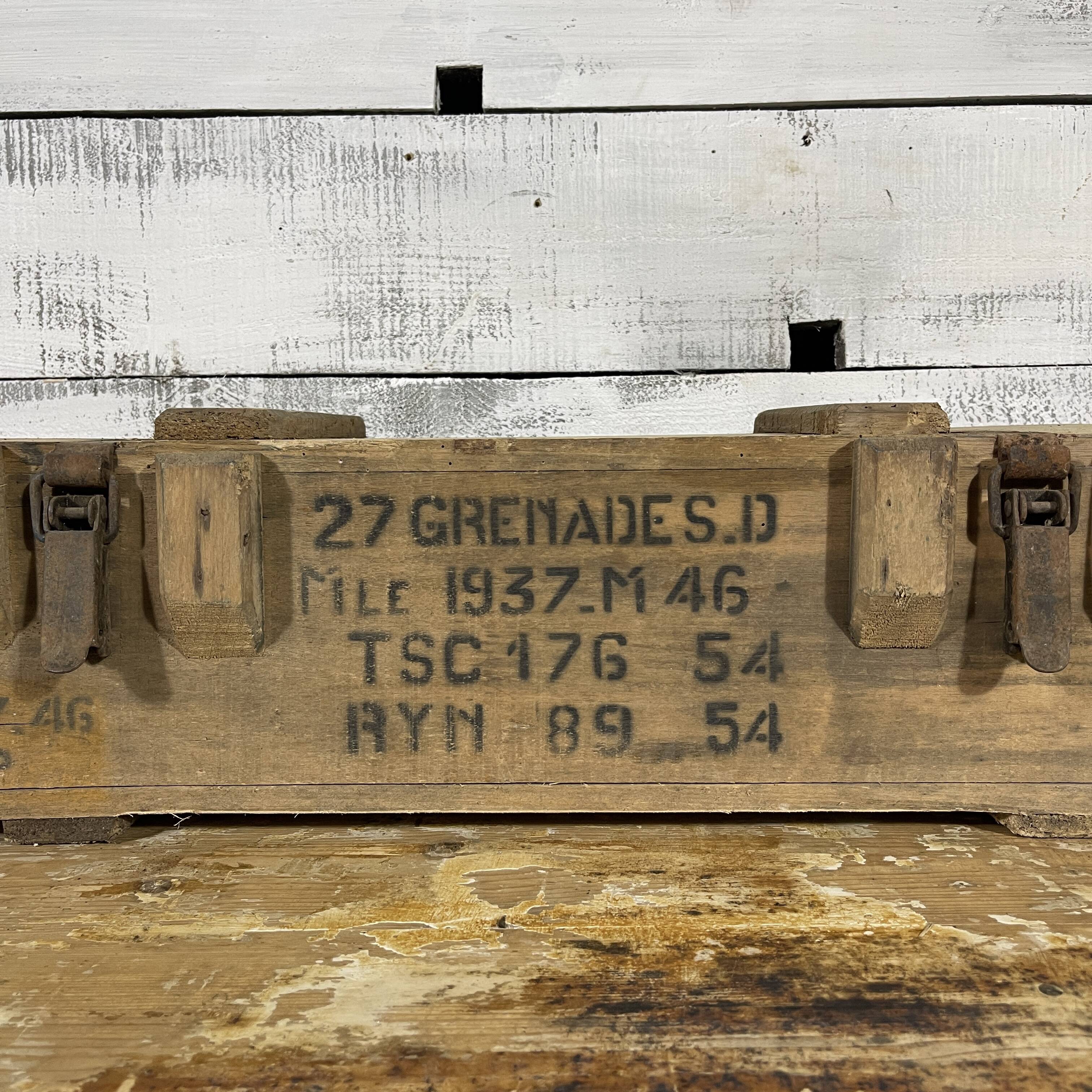 Wooden ammunition box