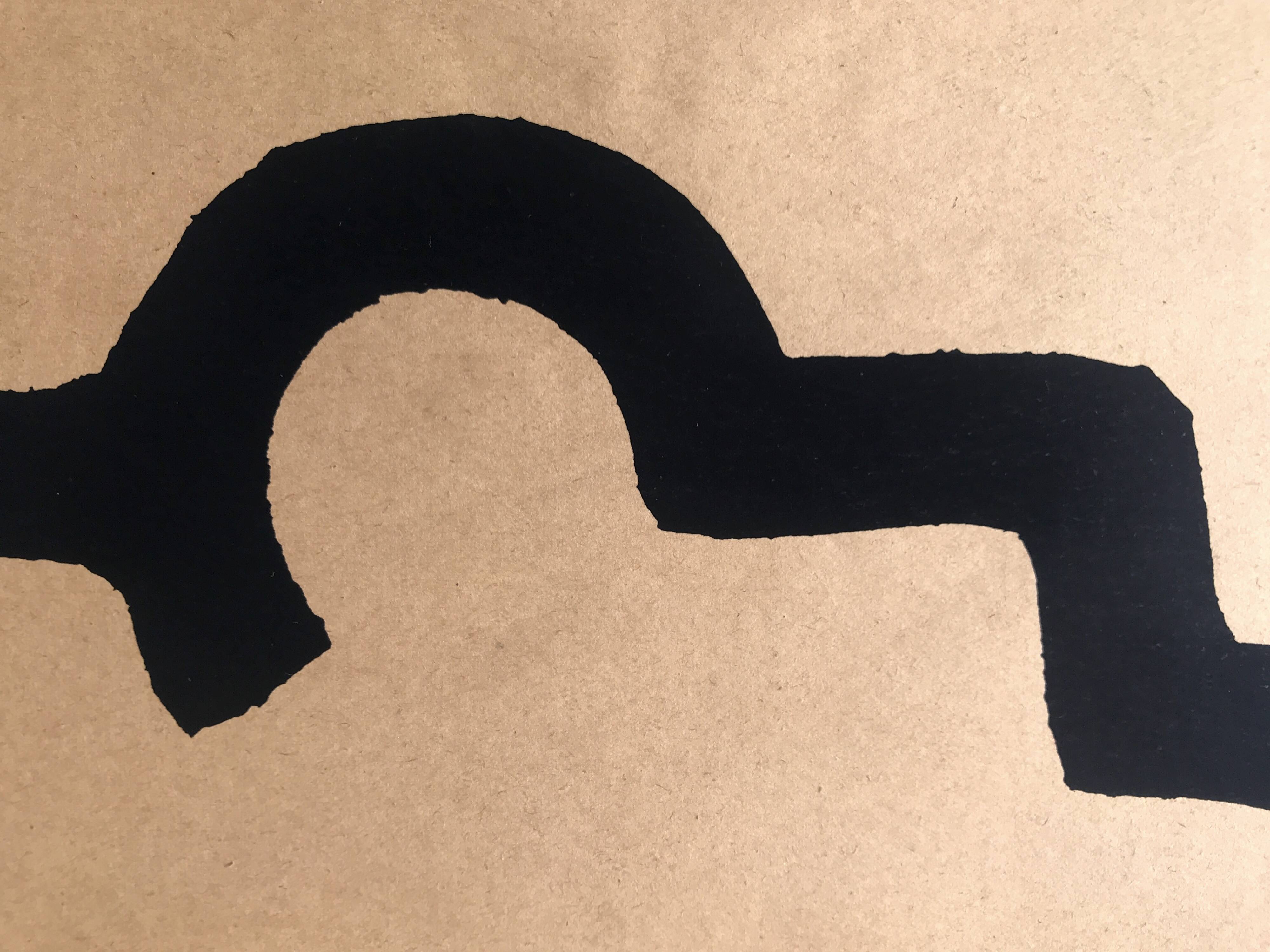 Eduardo chillida, galerie maeght, 1980. affiche originale en sérigraphie sur kraft lurrak céramique