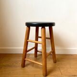 Light and black wooden stool