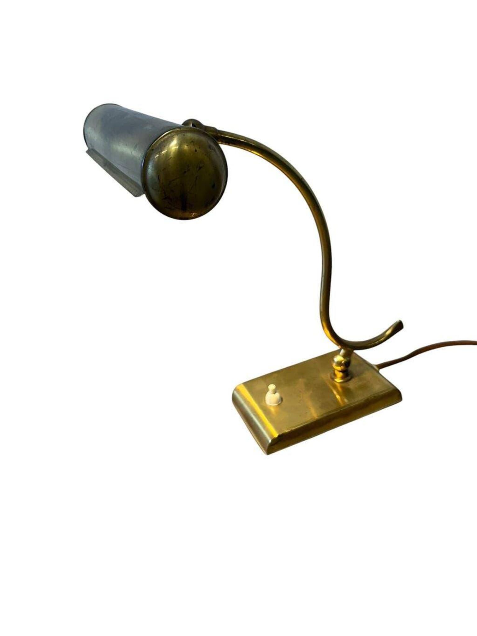 Vintage desk lamp in gilded brass / desk lamp / banker’s lamp