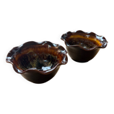 Lot de 2 coupelles émaillées