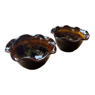 Set of 2 enamelled bowls