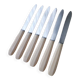 Set of 6 Pradel table knives stainless steel serrated blades, bakelite handles