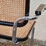 Armchair Cesca B64 black and wicker