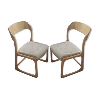 Lot de chaises traineau baumann ensemble de 4