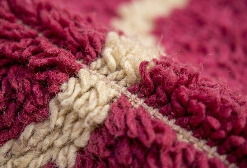 Traditional artisan beni ourain rug Bordeaux 150/250 cm