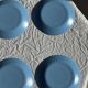 Set of 6 vintage blue dessert plates D18 (1)