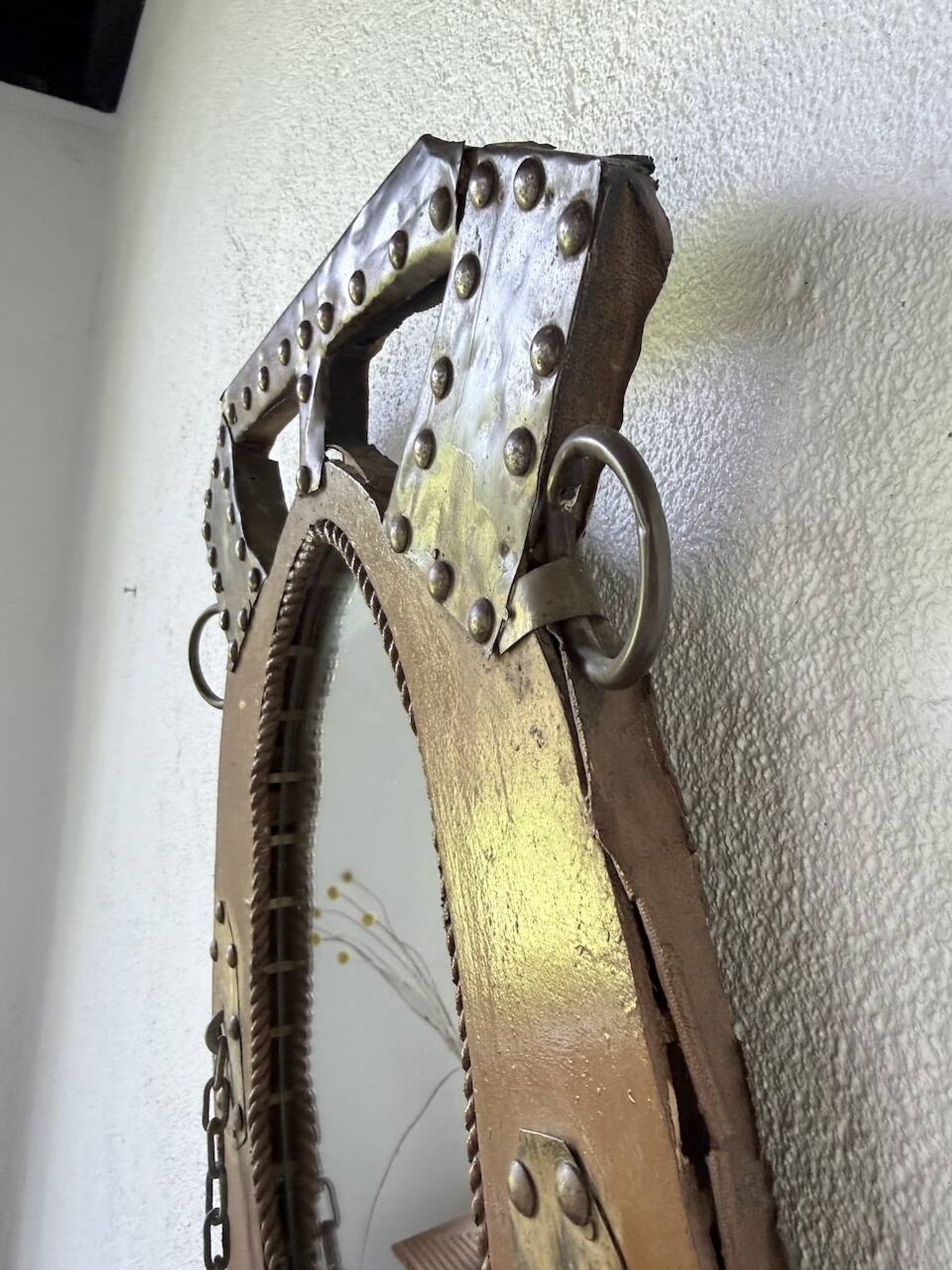 Brutalist handcrafted mirror "horse"