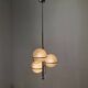 Italian Chrome Lamp with Three Opaline Glass Globes – 1970s