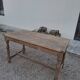 Solid oak farmhouse table fully sandblasted.