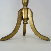 Pedestal table vintage Florentine side table in hand painted and gilded engraved wood. Year 50