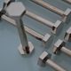 12 bolt-shaped knife rests in their original vintage box