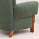 1960s, scandinavian design, restored high-back recliner, oak wood.