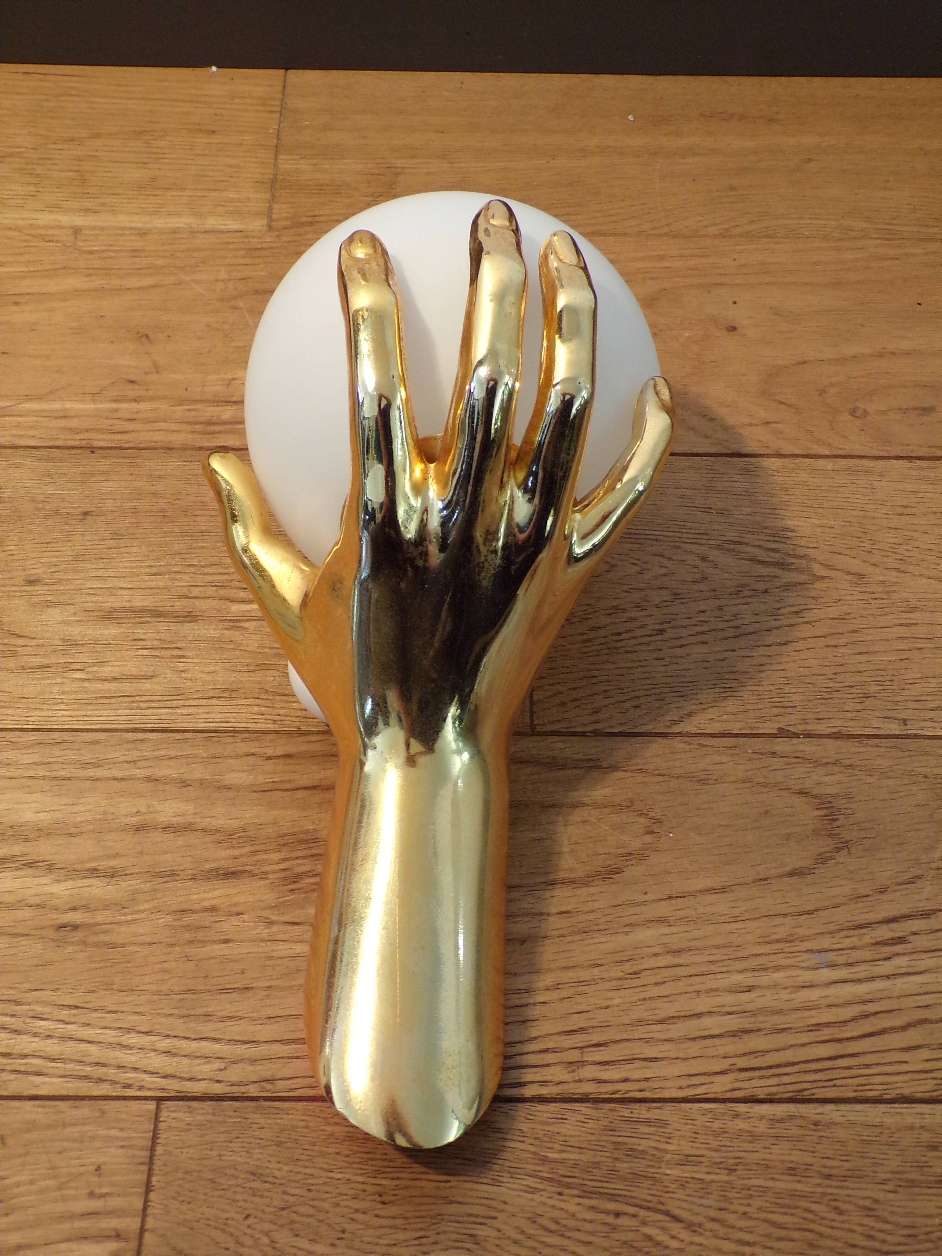 Arlus Main wall light in gilded bronze