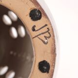 Large brown ceramic lamp signed, 1970s