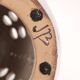 Large brown ceramic lamp signed, 1970s