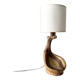 Vallauris lamp by Grandjean Jourdan 1950, vintage faux bois ceramic