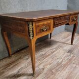 Louis XV style marquetry center desk