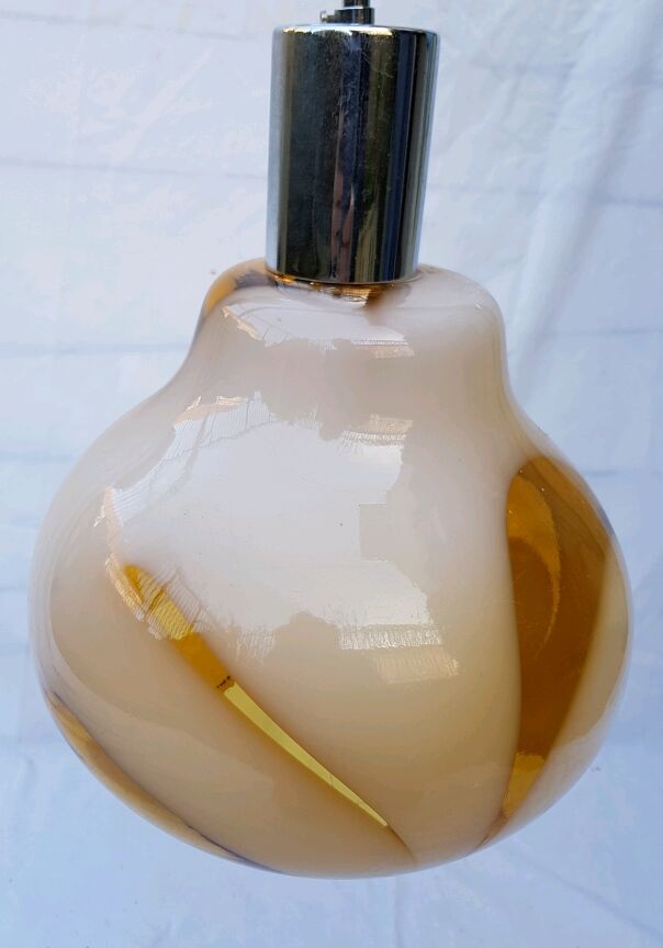 Suspension lamp 70s glass