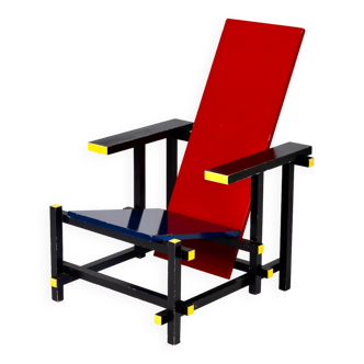 Armchair "Rouge Bleu" Bauhaus spirit, 1970s