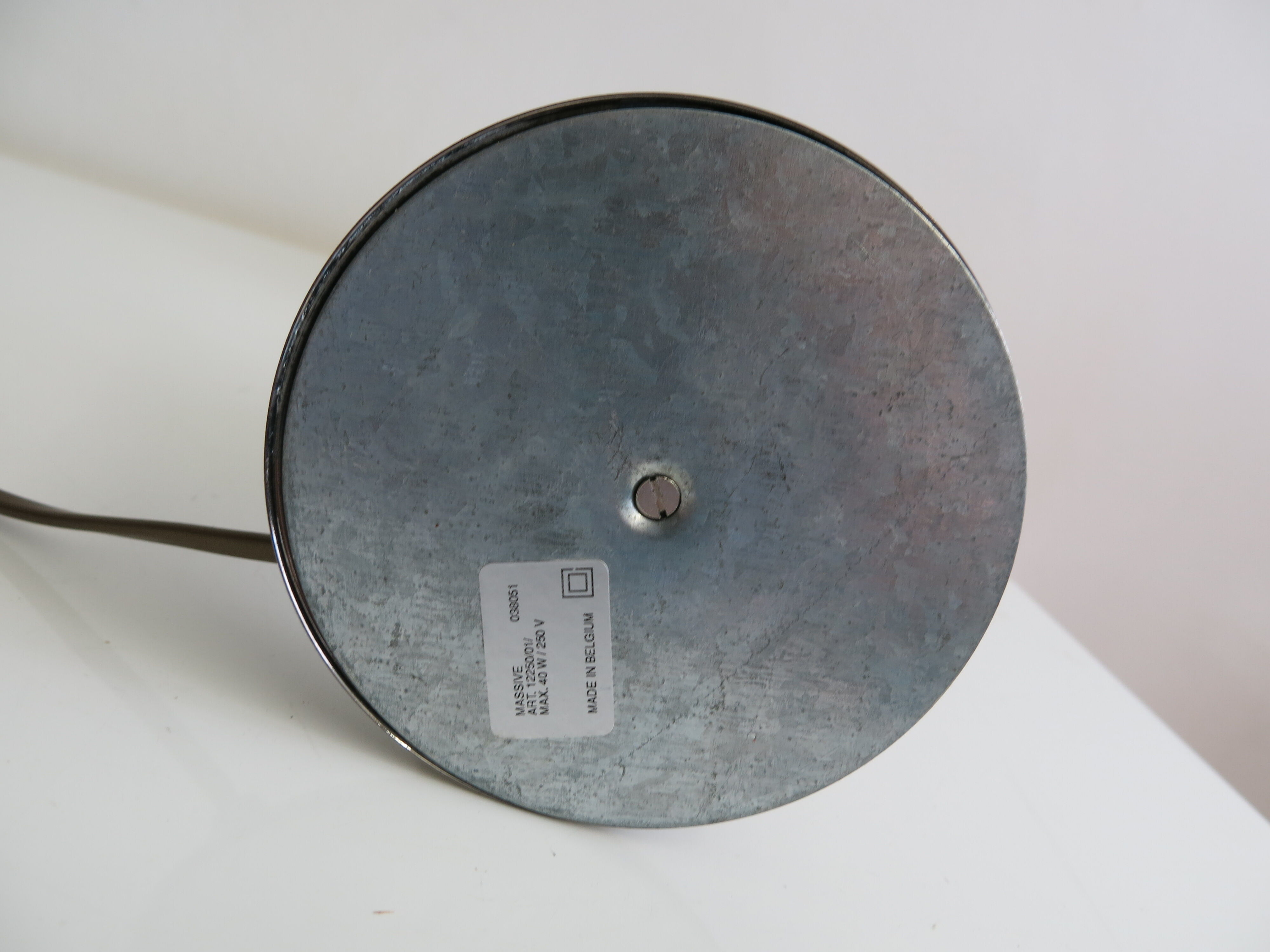 Lampe fleur en laiton et nacre