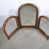 Triptych rattan mirror year 70.