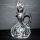 Carafe can liqueur / oil ewer in cut Bohemian crystal H18cm