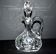 Carafe can liqueur / oil ewer in cut Bohemian crystal H18cm