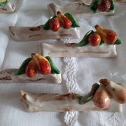 Knife rest in ceramic slip Denise Picart circa 1940