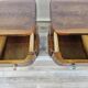 Pair of Art Decò bedside tables in walnut and thuja