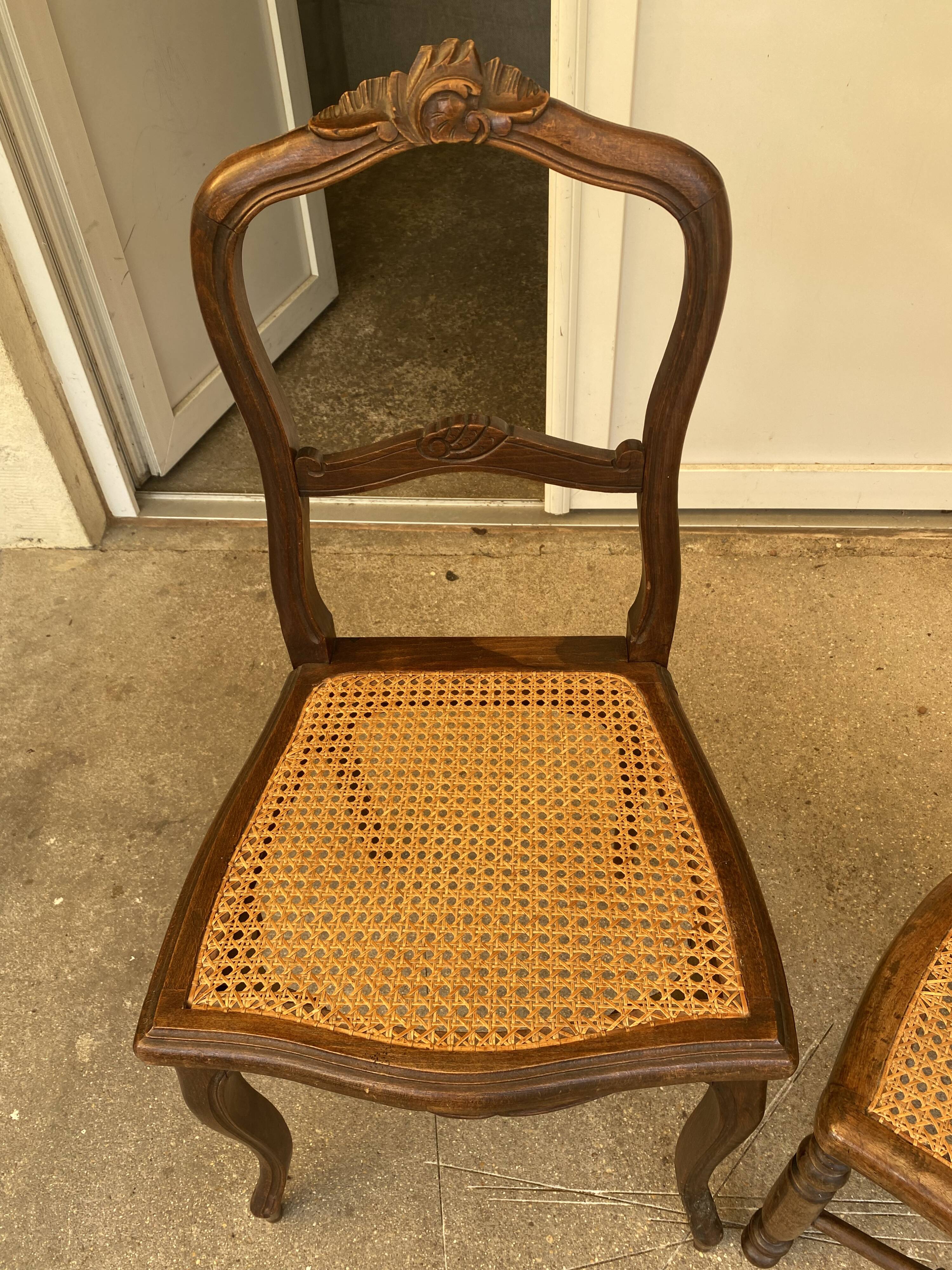 Lot 2 cannage chairs