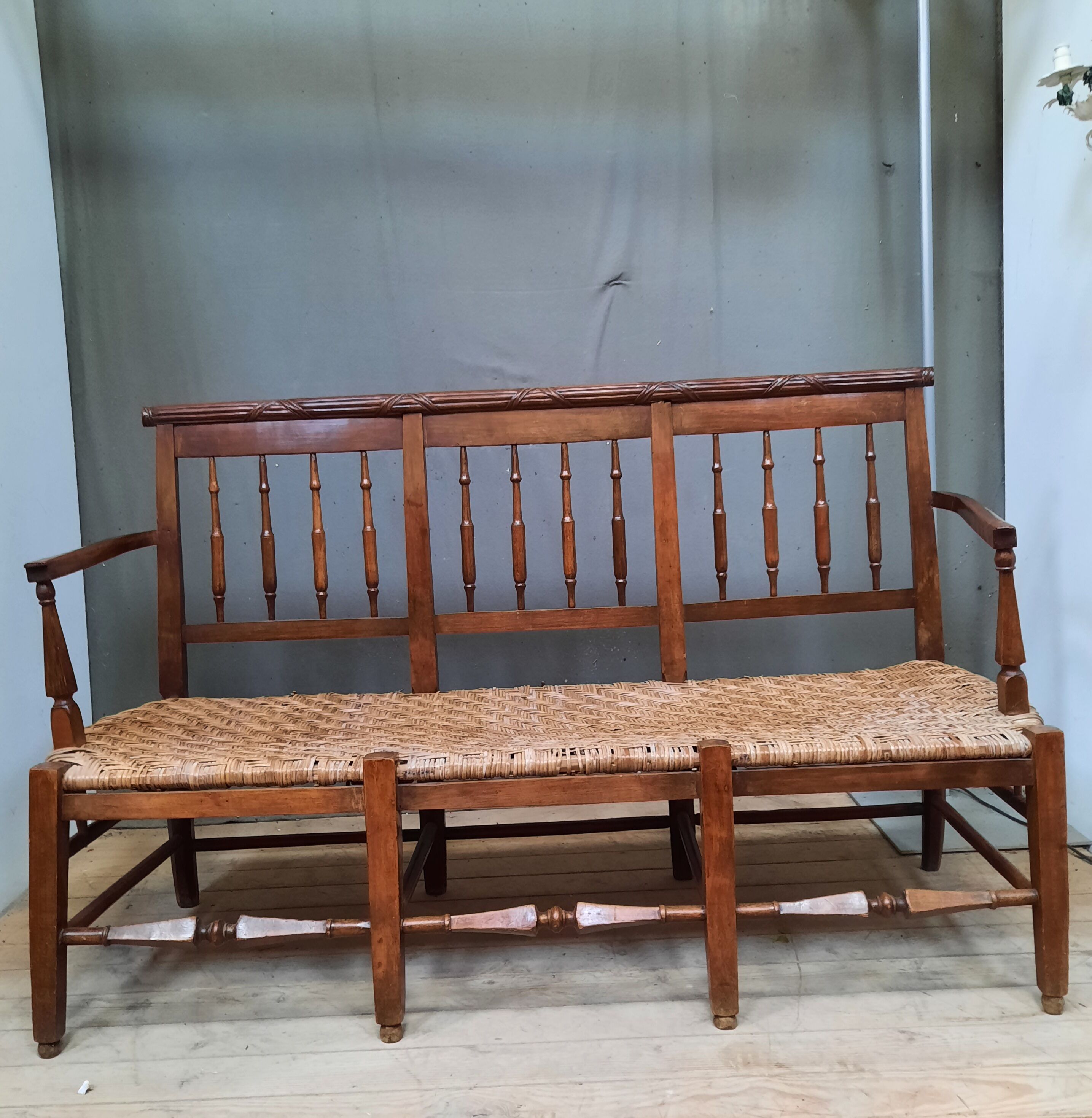 Rustic canned sofa