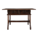 Antique oak Spanish console table with handcrafted drawers, 18th century