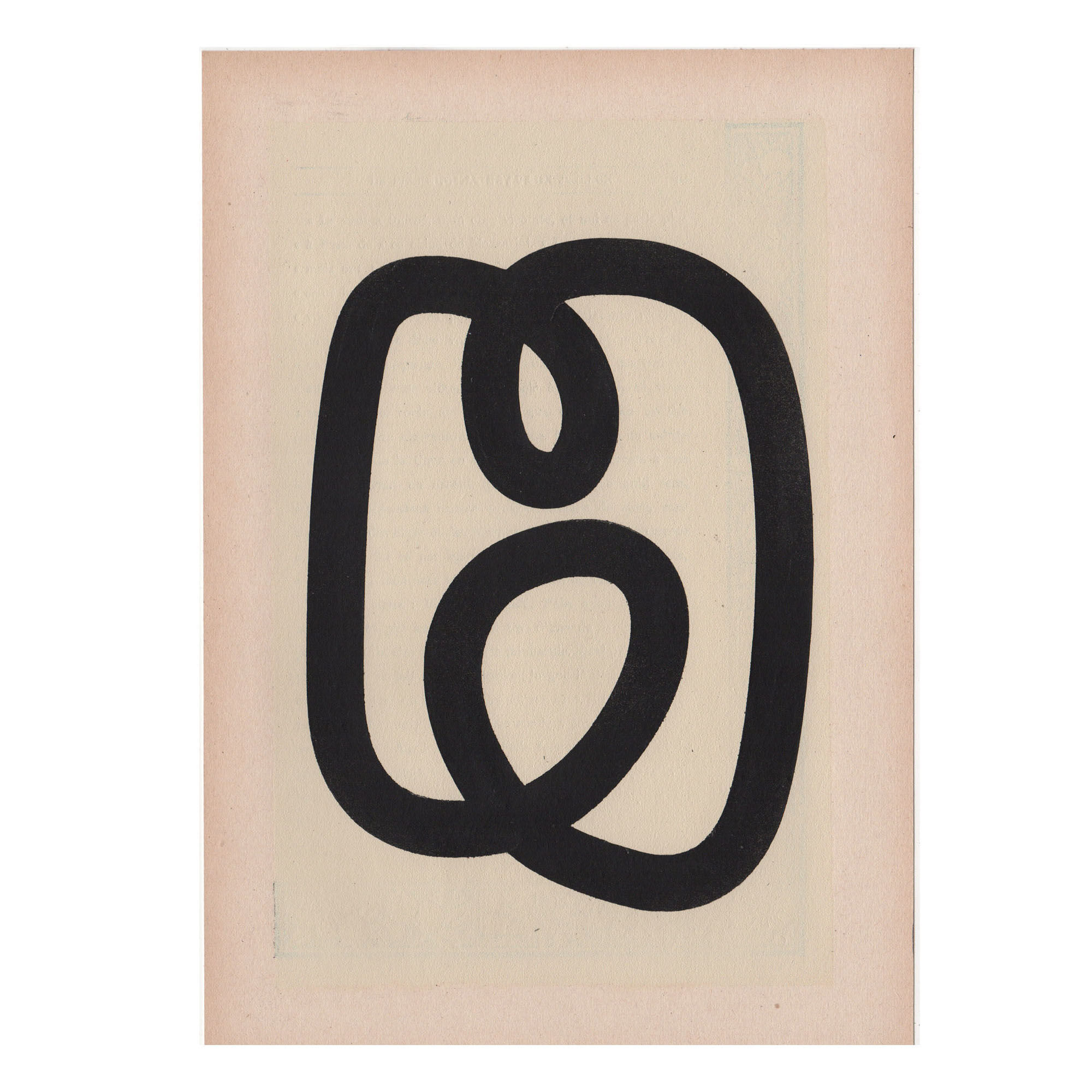 Original collage on dated and signed paper, abstract illustration