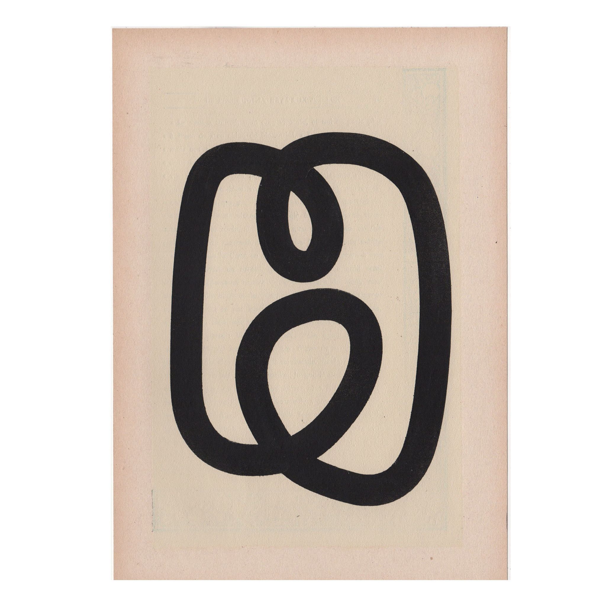 Original collage on dated and signed paper, abstract illustration