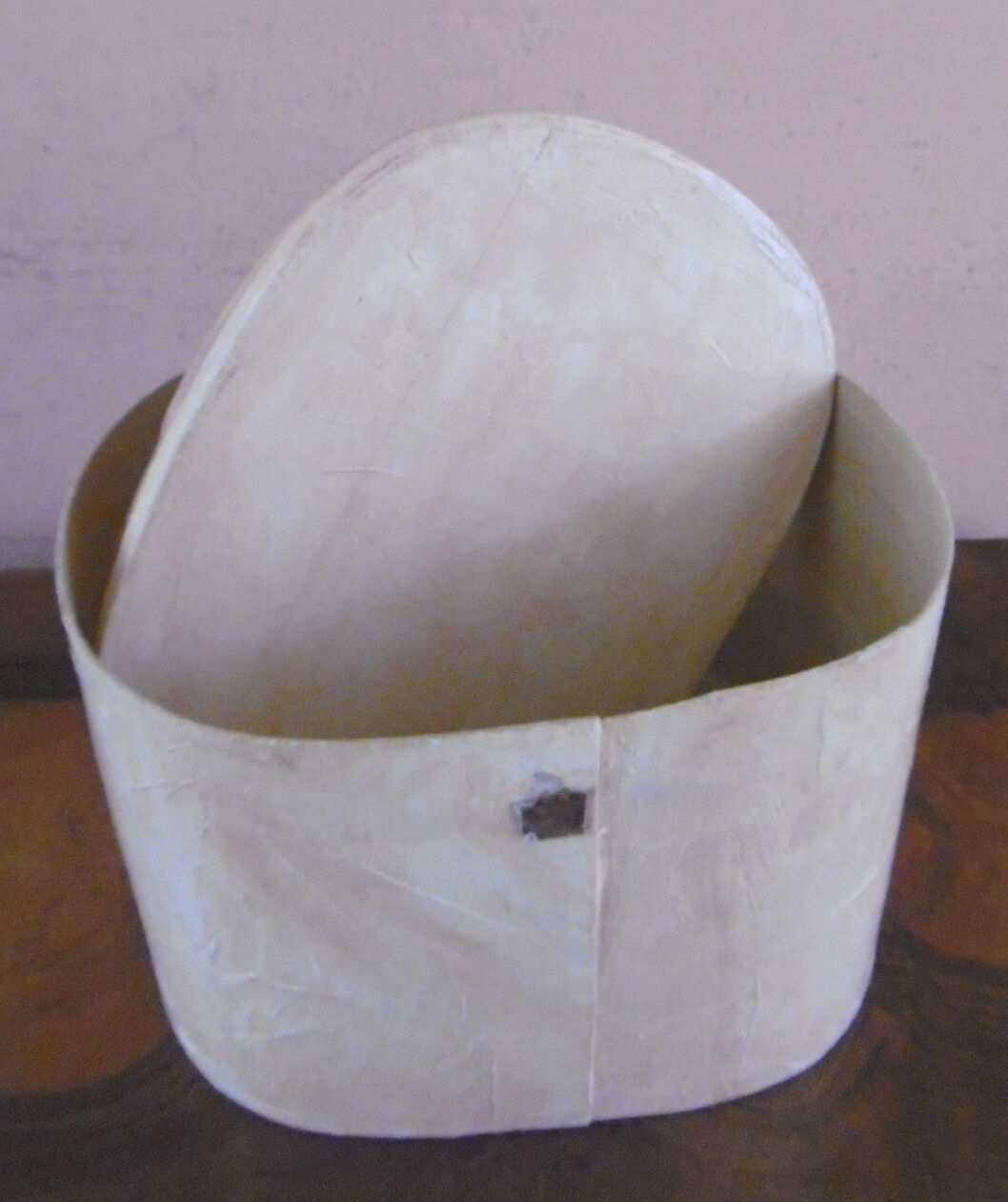 Antique hat box made of painted wood