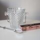Cast glass ice bucket and 1950s Gallic claw