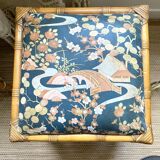Tabouret en rotin vintage