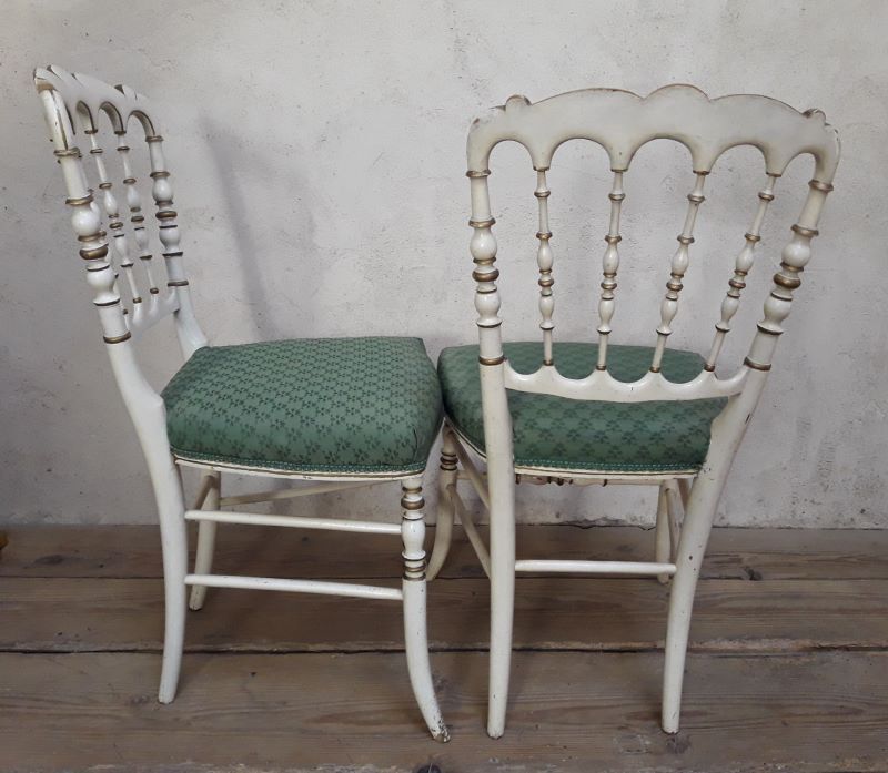 Pair of napoleon III chairs old so-called music